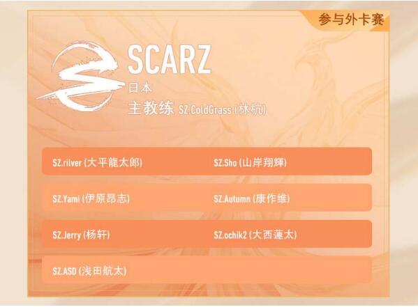 王者荣耀scarz战队是哪个国家的 王者荣耀scarz战队介绍