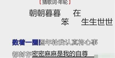 离谱的汉字猜歌词年轮怎么通关 离谱的汉字猜歌词年轮通关方法一览